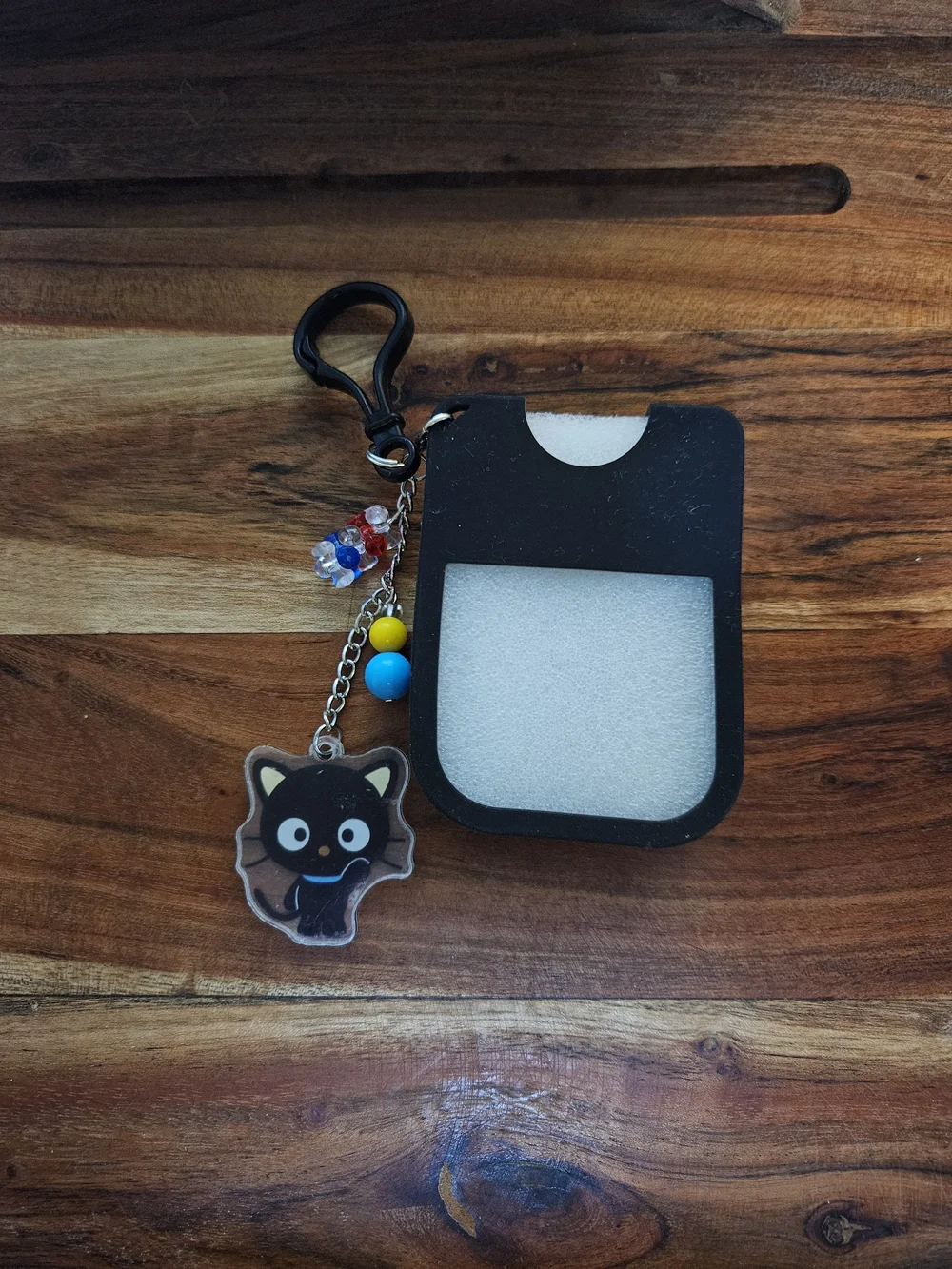 Cute Chococat Hand Sanitizer Case Keychain with Bead Charms